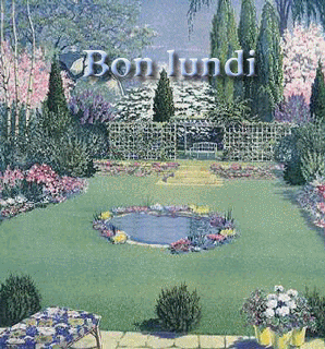 Gif animé Bon lundi jardin